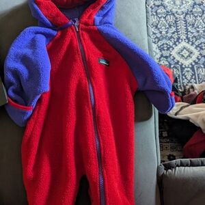 L.L. Bean Red and Blue Kids Footie
